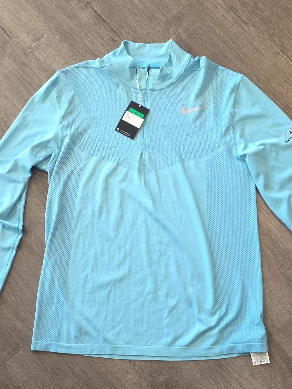Nike Men’s Light Aqua Long-Sleeve Quarter-Zip Shirt